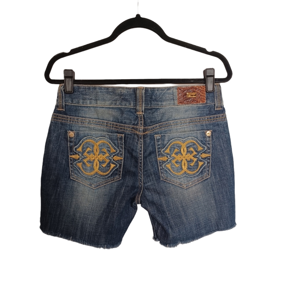 GUESS STRETCH Upcycled Daredevil Boot Raw Hem Jean Denim Shorts 29